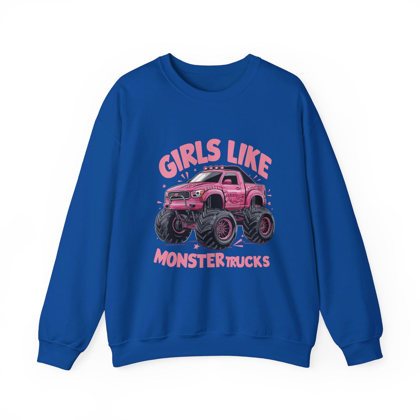 Korea - Girls like monster trucks Unisex Heavy Blend™ Crewneck Sweatshirt - StyleMZ - Stylemz