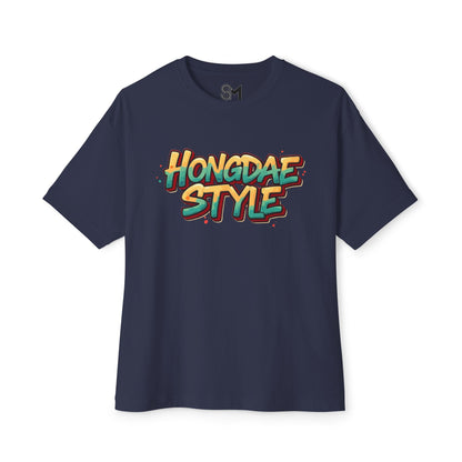 Hongdae style Unisex Oversized Boxy Tee - StyleMZ