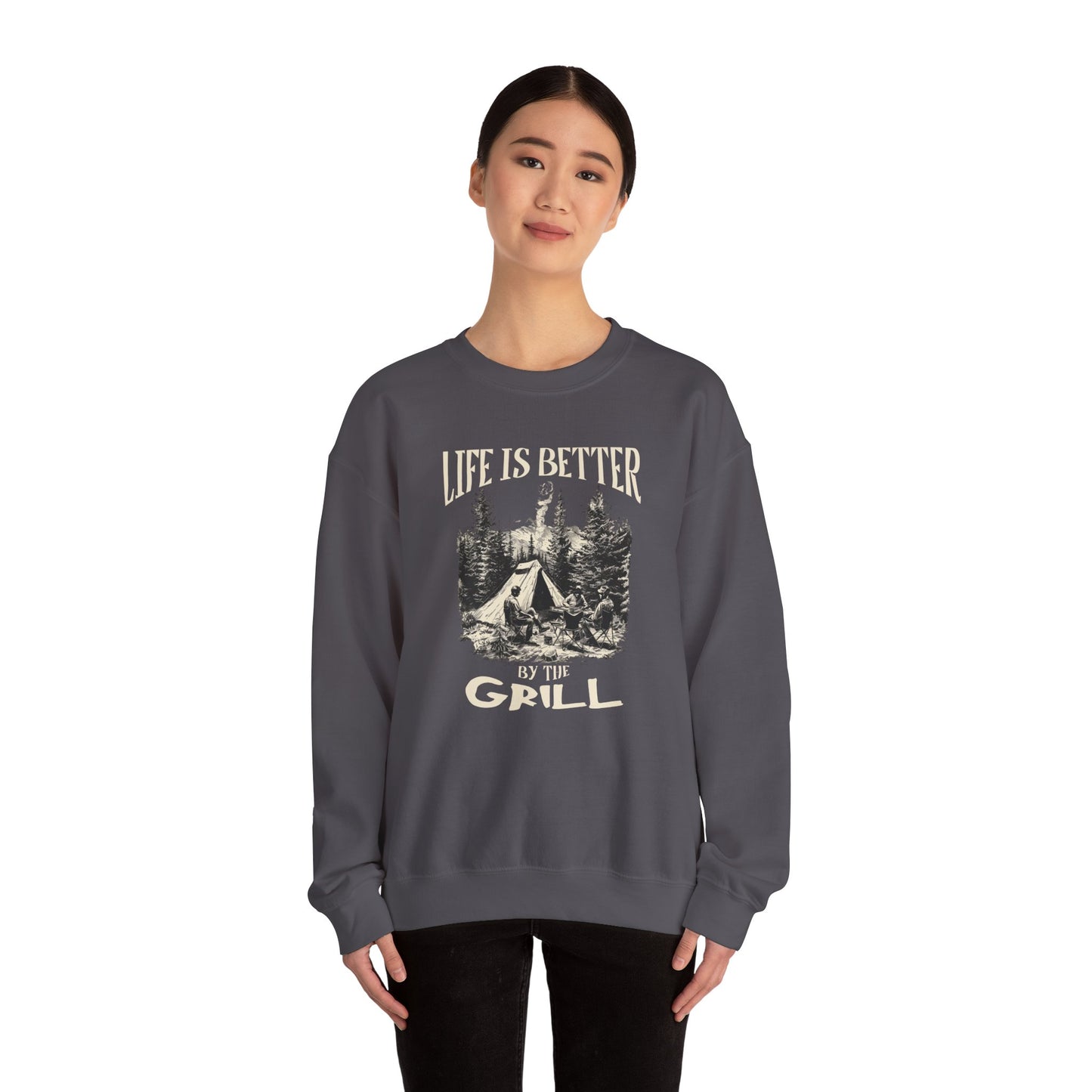 Life is better Unisex Heavy Blend™ Crewneck Sweatshirt - StyleMZ