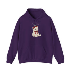 StyleMZ - Sudadera unisex con capucha y mezcla pesada Purrfect Christmas - StyleMZ 