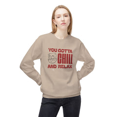 Corea - Sudadera unisex de cuello redondo de polar suave y de peso medio con estilo "You Gotta Chill" - StyleMZ 