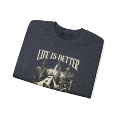 Life is better Unisex Heavy Blend™ Crewneck Sweatshirt  - Korea  - StyleMZ