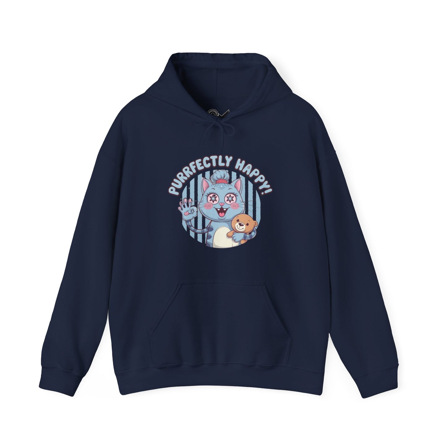 Purrfectly happy Unisex Heavy Blend™ Hooded Sweatshirt - StyleMZ - Stylemz