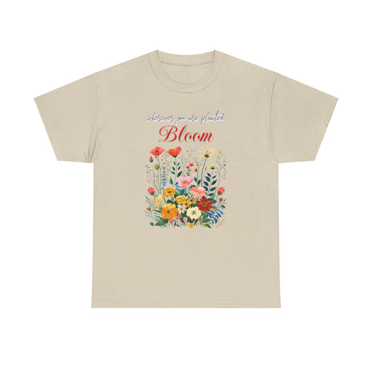 Corea - Camiseta unisex de algodón grueso Bloom - StyleMZ 