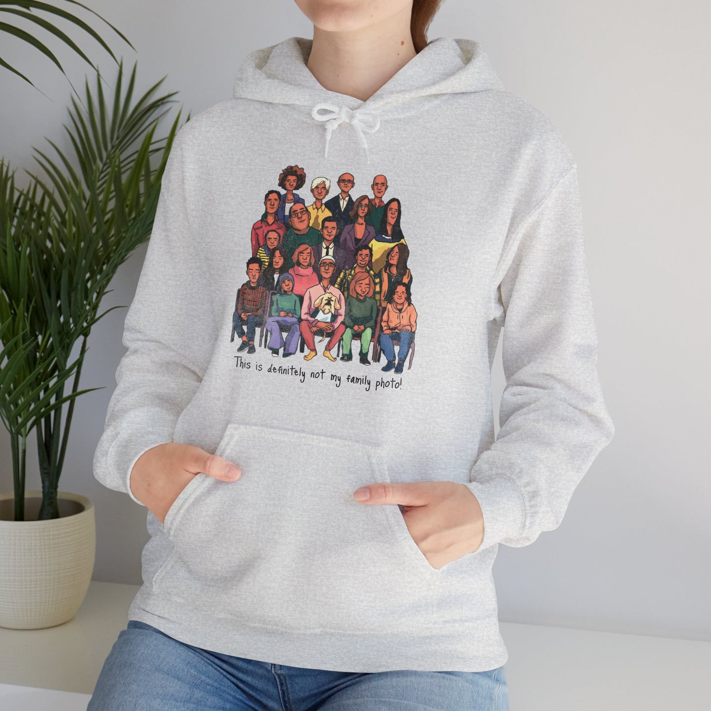 Definitely not my family photo Unisex Heavy Blend™ Hooded Sweatshirt - StyleMZ