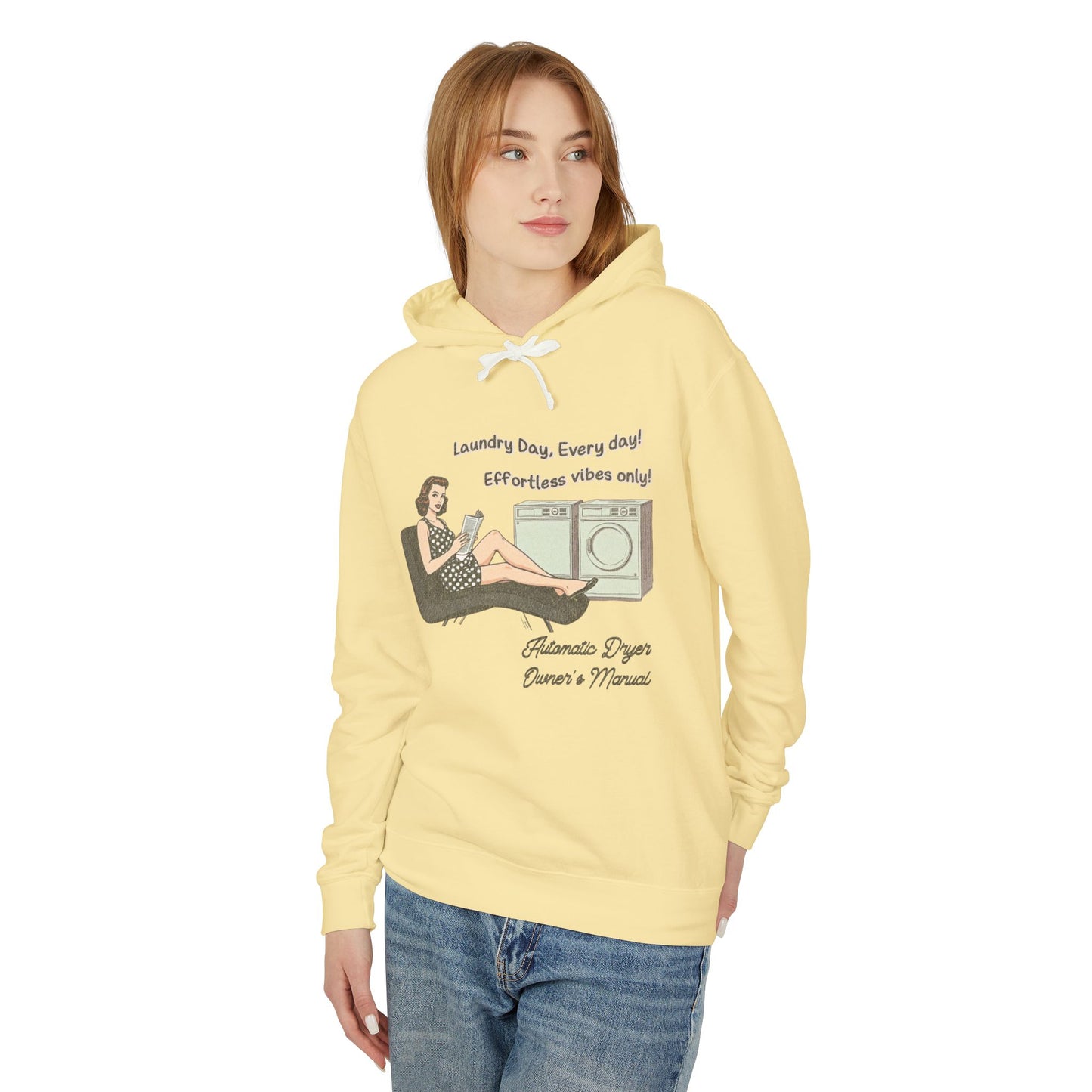 Effortless vibes only Unisex Lightweight Hooded Sweatshirt  - Korea  - StyleMZ