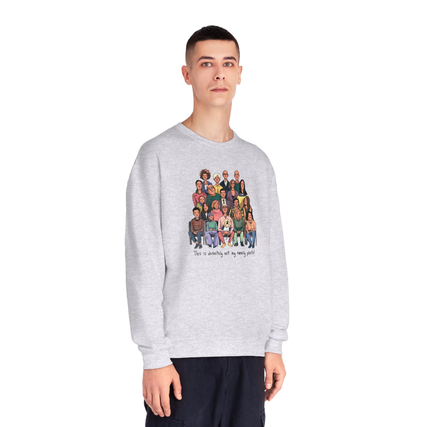 Definitely not my family photo Unisex NuBlend® Crewneck Sweatshirt - Korea - StyleMZ - Stylemz