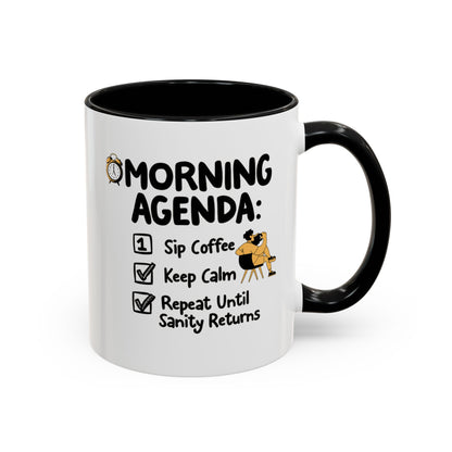 Morning Agenda Accent Coffee Mug (11, 15oz) - StyleMZ