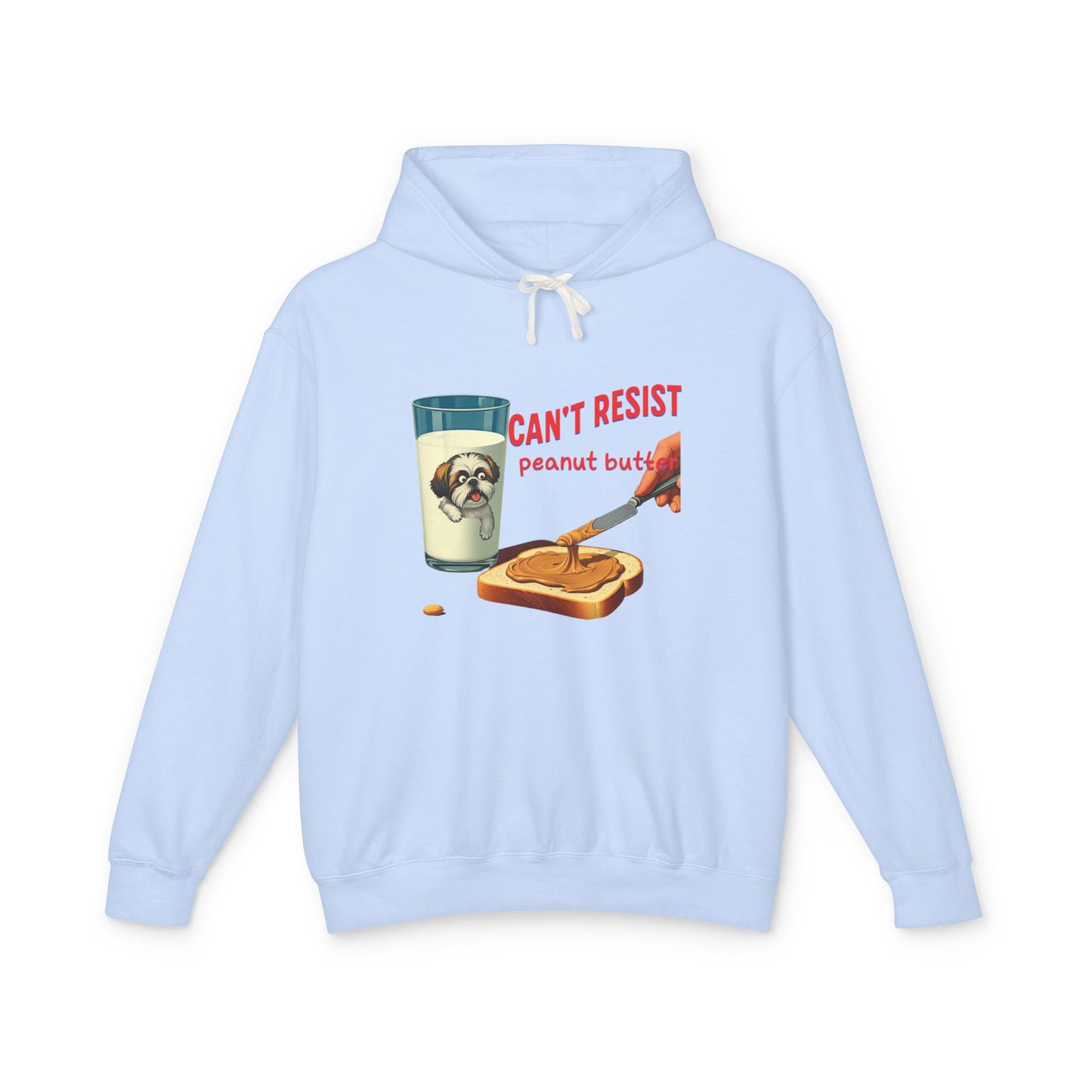 Can't resist peanut butter Unisex Lightweight Hooded Sweatshirt - Korea - StyleMZ - Stylemz