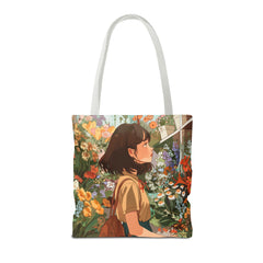 Corea - Bolso de mano con diseño de niña y floristería (AOP) - StyleMZ 