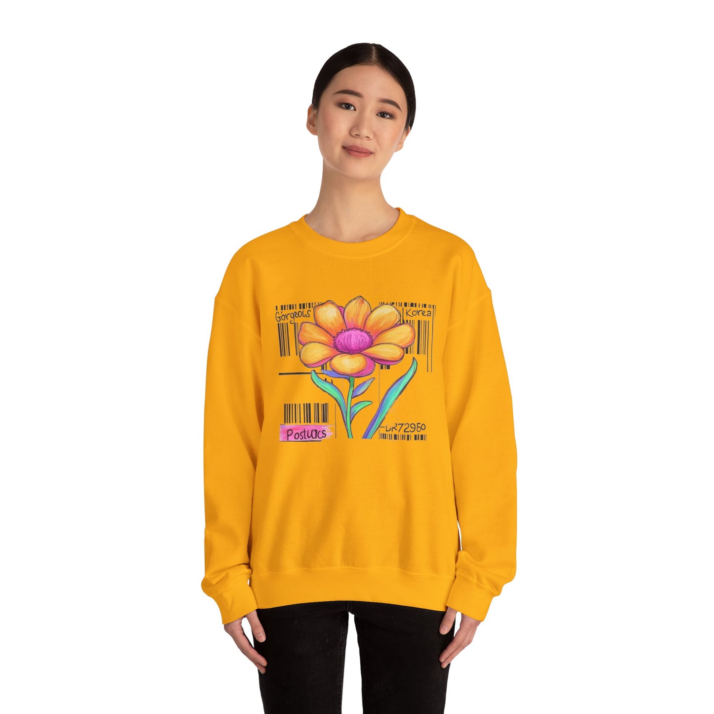 Gorgeous Flower Graphic Sweatshirt Unisex Crewneck All Seasons