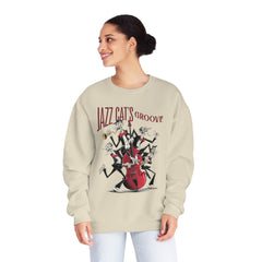 Korea -  Jazz cat's groove Unisex NuBlend® Crewneck Sweatshirt  - StyleMZ