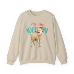 StyleMZ - Sudadera unisex de cuello redondo de mezcla pesada I'm a baby lamb - StyleMZ 