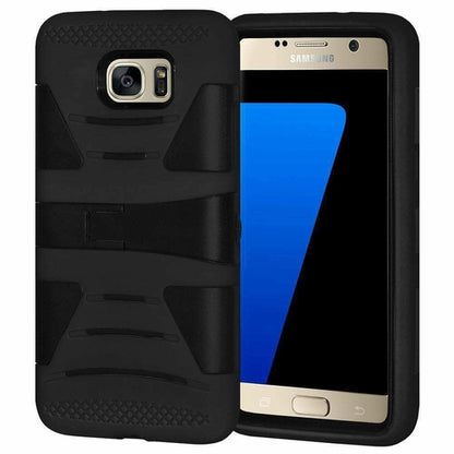 AMZER Dual Layer Hybrid KickStand Case for Samsung GALAXY S7 Black