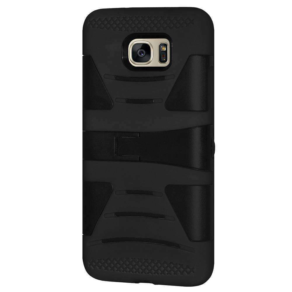 AMZER Dual Layer Hybrid KickStand Case for Samsung GALAXY S7 Black