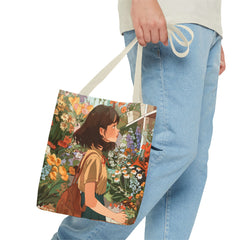 Korea -  Girl and Flower Shop Tote Bag (AOP)  - StyleMZ