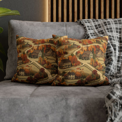 Map of Memories Spun Polyester Square Pillowcase - StyleMZ