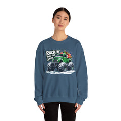 StyleMZ -  ROCKIN' THRU THE SNOW Unisex Heavy Blend™ Crewneck Sweatshirt  - StyleMZ