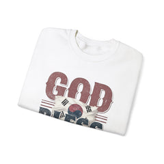 StyleMZ - Sudadera unisex con cuello redondo Heavy Blend™ de God bless Korea - StyleMZ 