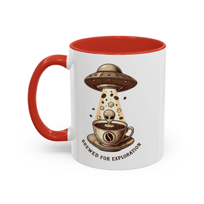 Brewed for exploration Accent Coffee Mug (11, 15oz) - StyleMZ - Stylemz