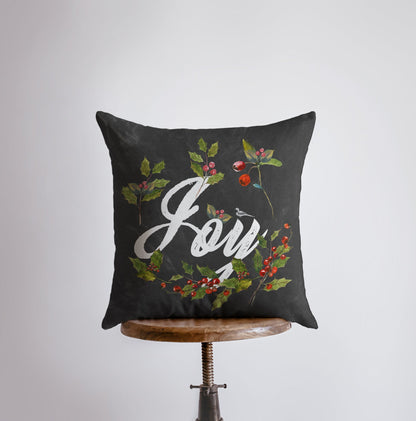 Joy Pillow Case | Handmade Throw Pillow | Christmas Decor