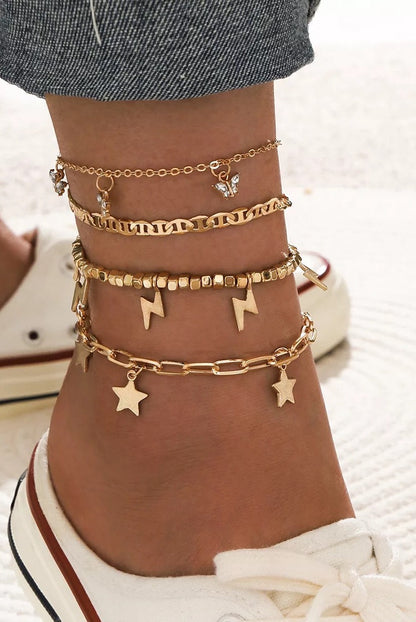 Trendy Player Anklet Set with Adjustable Size for All