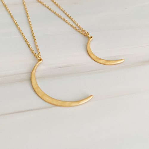 Crescent Duo Necklace Set Of 2 For Stylish Layering