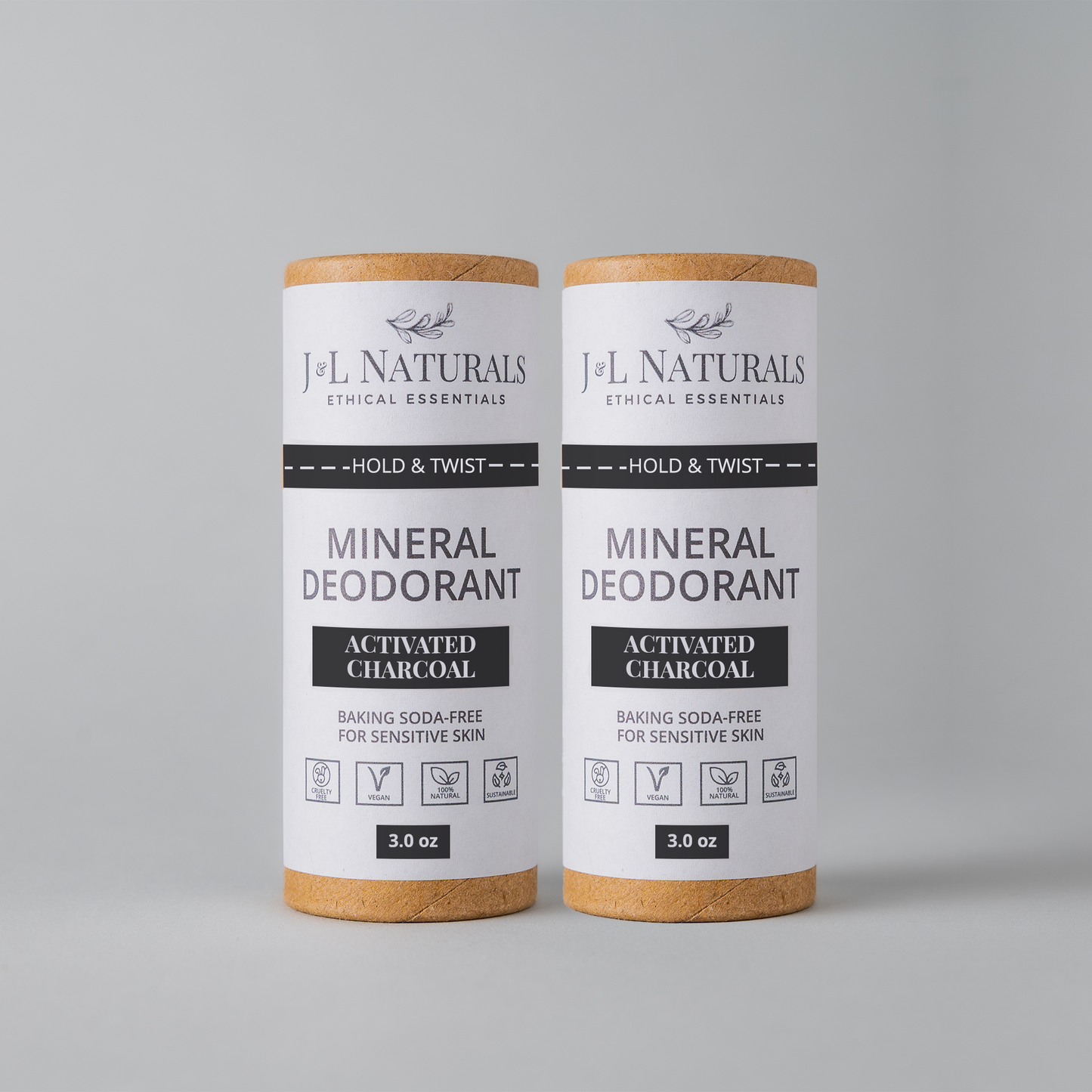 Mineral Deodorant (2-Pack) Full-Size for Sensitive Skin