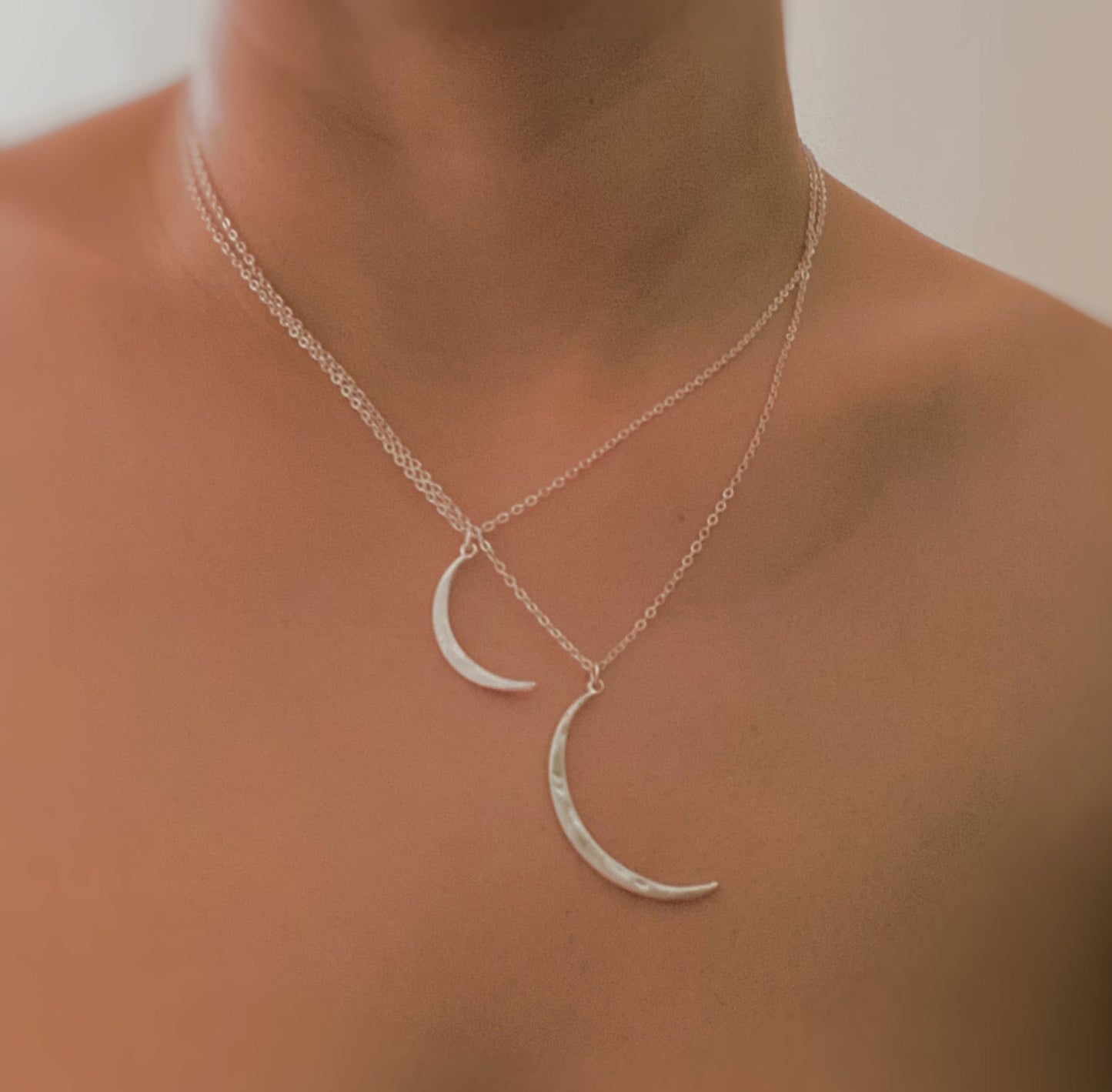 Crescent Duo Necklace Set Of 2 For Stylish Layering