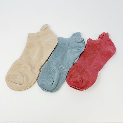 Color Of Today Low Ankle Socks Set - 3 Stylish Pairs