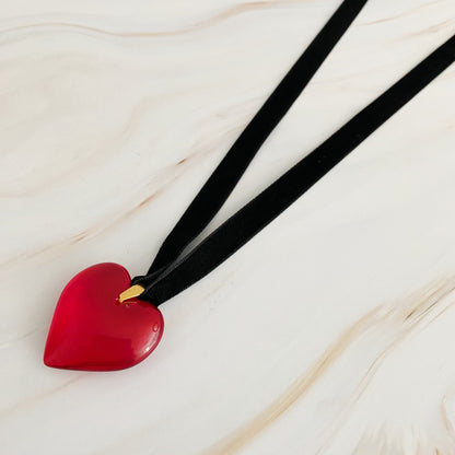 Bold In Red Black Sash Necklace for Versatile Styling