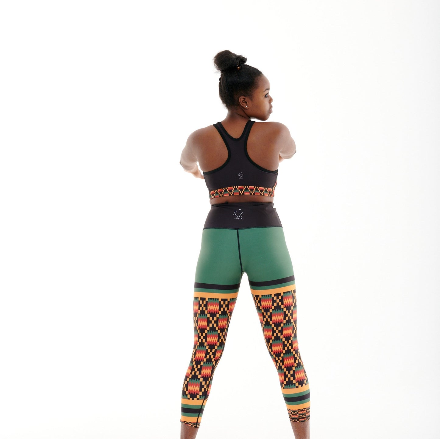 Kayentee On Green Funky Leggings for Active Lifestyle