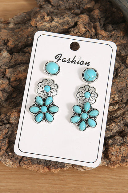 3 Piece Set Western Stud Earrings for Daily Wear