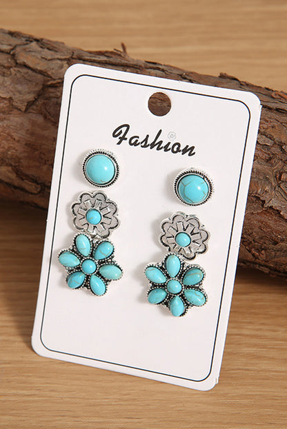 3 Piece Set Western Stud Earrings for Daily Wear