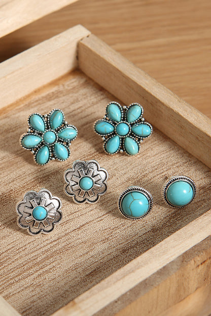 3 Piece Set Western Stud Earrings for Daily Wear