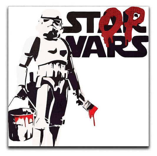 Banksy Stop Wars Star Wars Canvas Print or Poster Decor