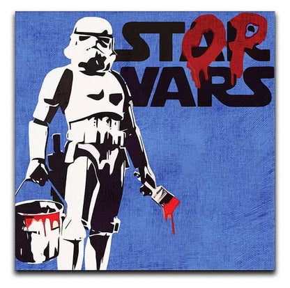 Banksy Stop Wars Star Wars Canvas Print or Poster Decor