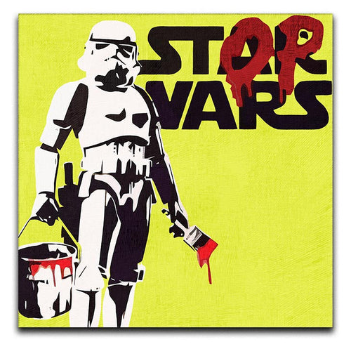 Banksy Stop Wars Star Wars Canvas Print or Poster Decor