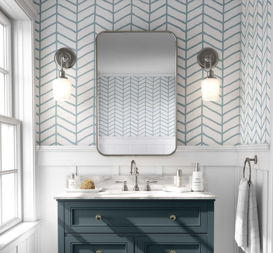 Inky Herringbone Wallpaper for Stylish Home Decor