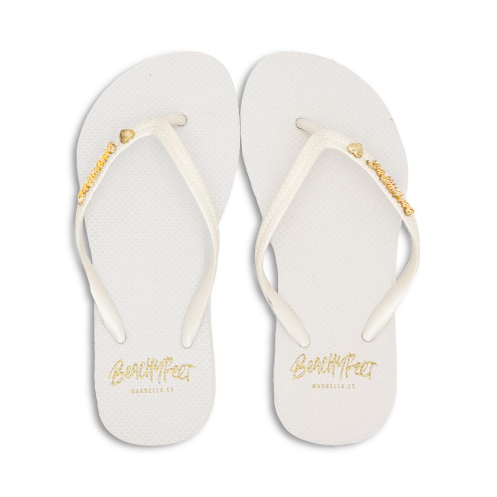 BeachyFeet® - Blanco Women's Flip Flops for Summer Style