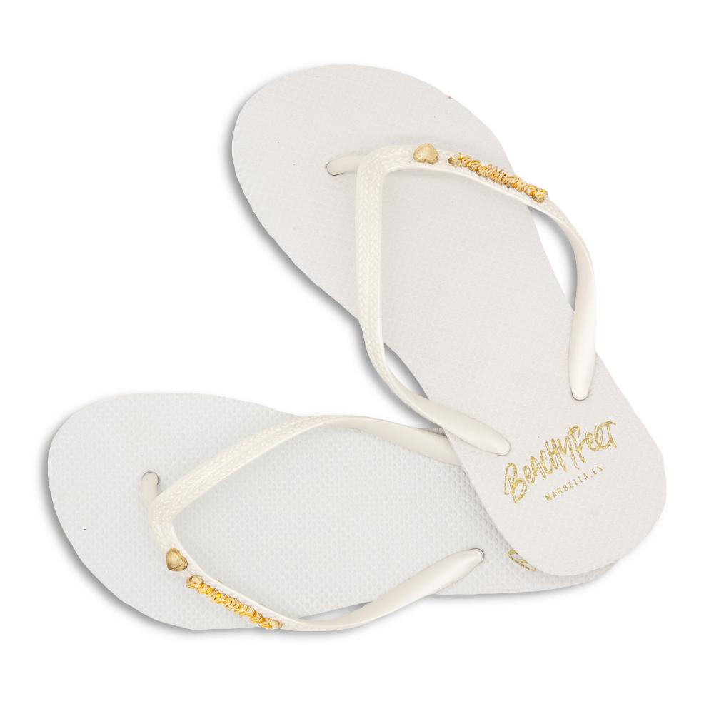 BeachyFeet® - Blanco Women's Flip Flops for Summer Style