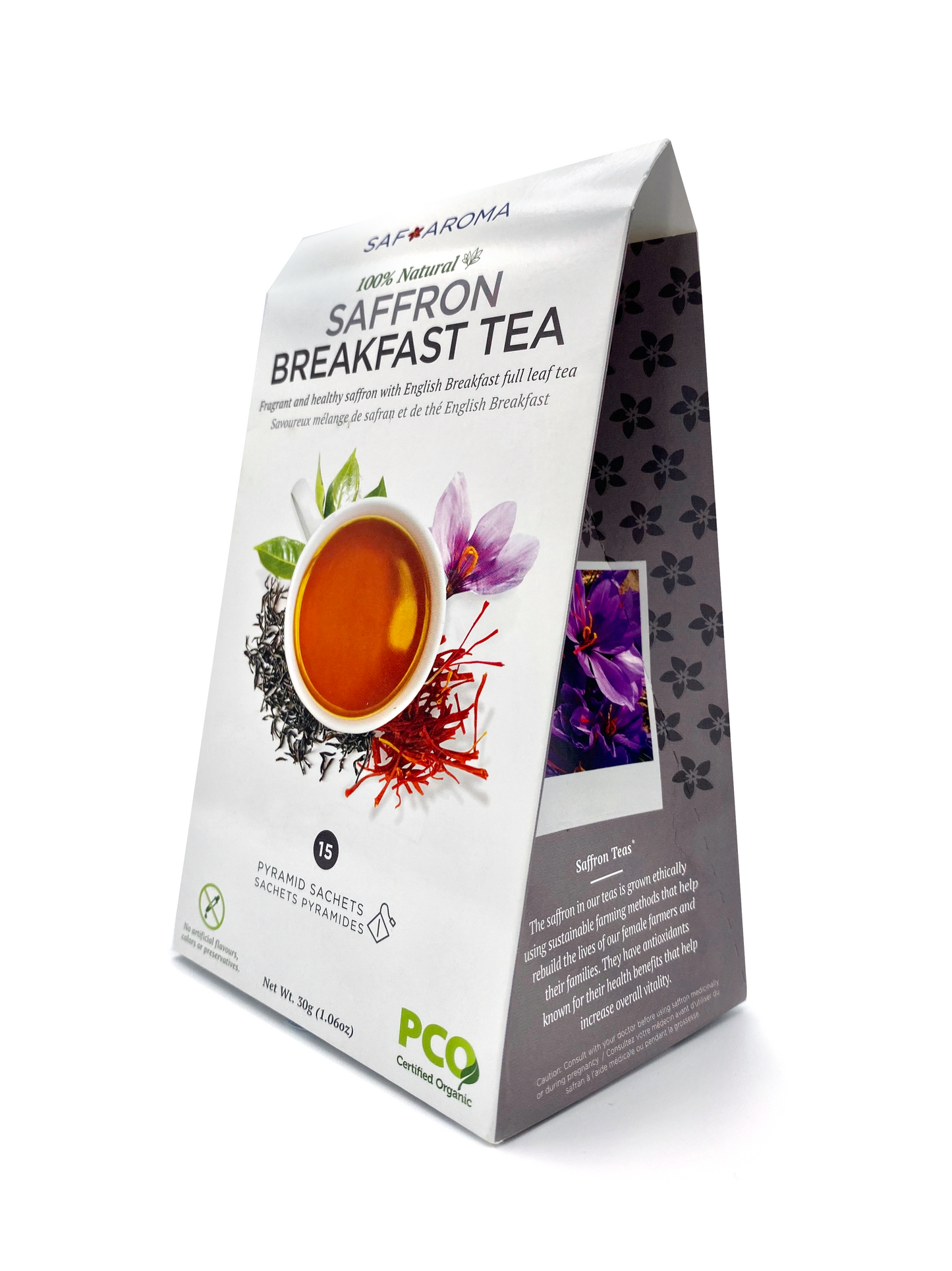 Saffron Breakfast Tea | Certified Organic 15 Sachets