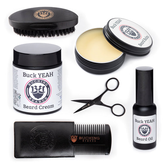 Grooming Kit For Men: Beard Care Bundle with Balm & Oil