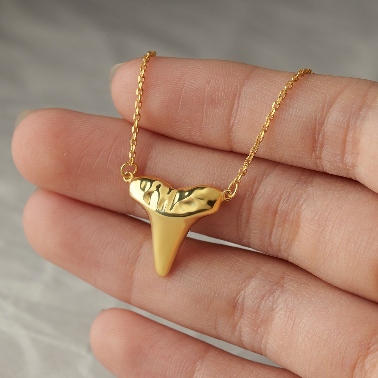 Gold Shark Tooth Necklace Layer Bolo Necklace for Women