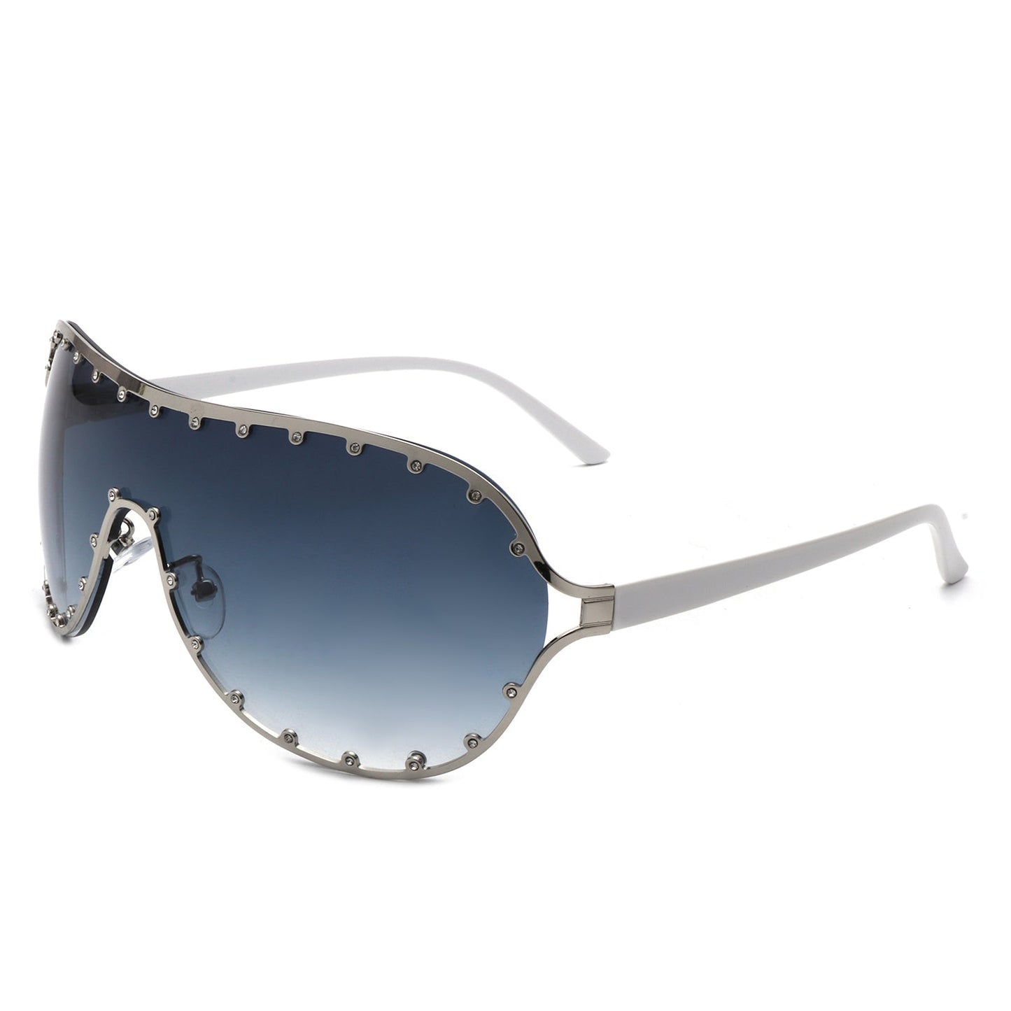 Evanesce Oversized Aviator Rhinestone Women's Sunglasses