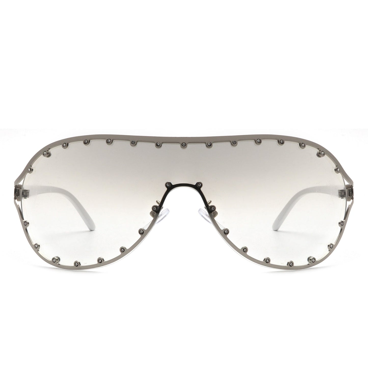 Evanesce Oversized Aviator Rhinestone Women's Sunglasses