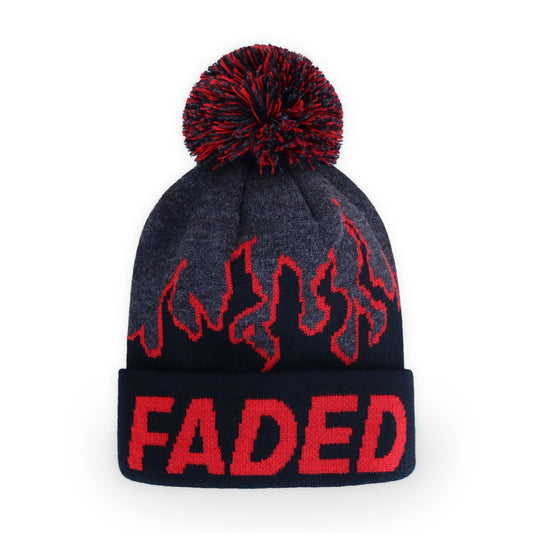 Faded Pom Beanie for Soft Comfort and UV Protection