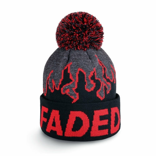 Faded Pom Beanie for Soft Comfort and UV Protection