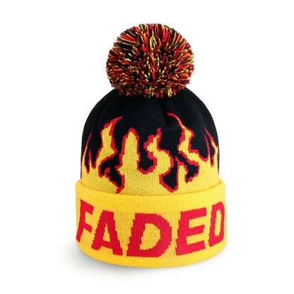 Faded Pom Beanie for Soft Comfort and UV Protection