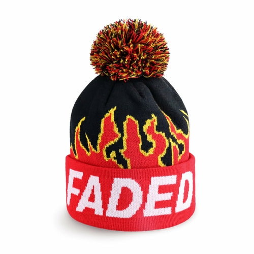 Faded Pom Beanie for Soft Comfort and UV Protection